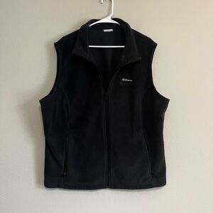 COLUMBIA Steens Mountain Fleece Vest Mens black Full Zip Outdoor Hiking‎ 3XL